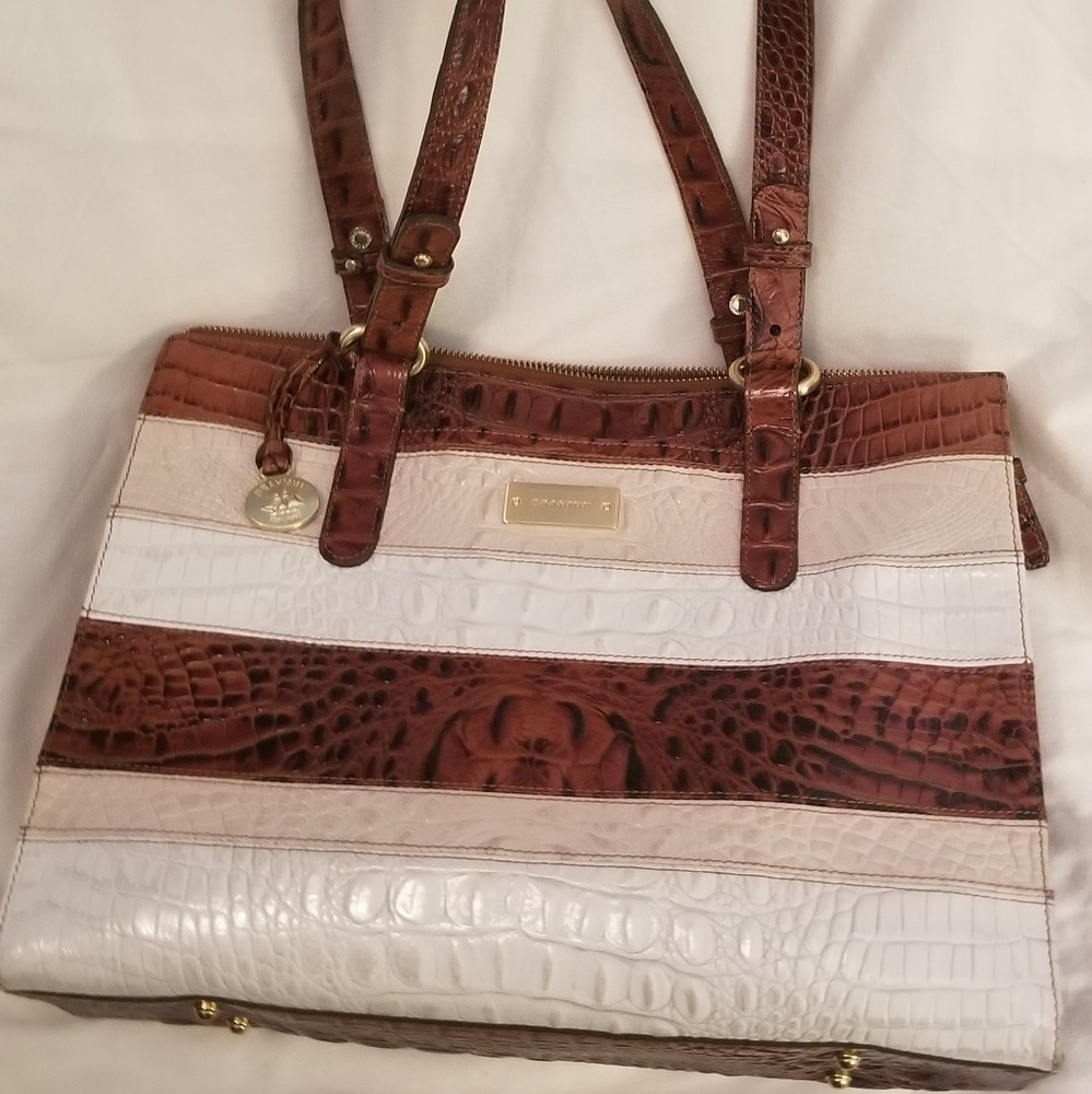 Beautiful croc-embossed Brahmin bag.